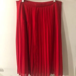 Red knee length Ann Taylor skirt